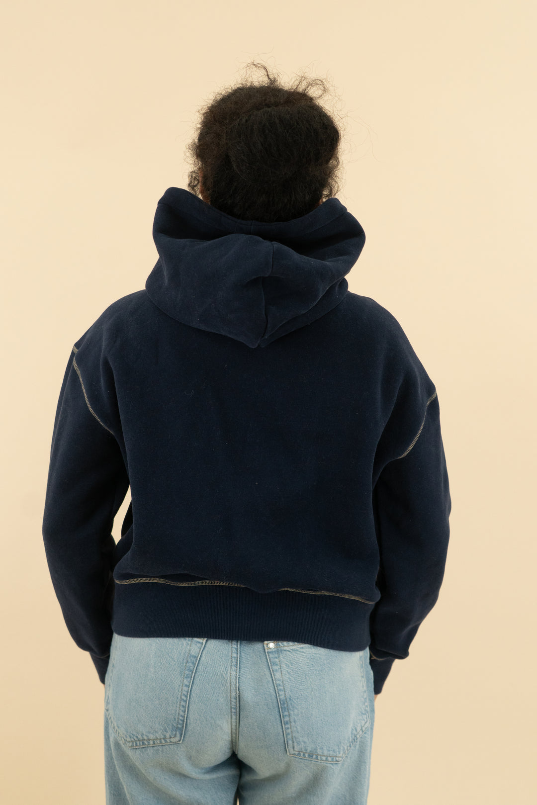 pretty garden navy half zip (m)