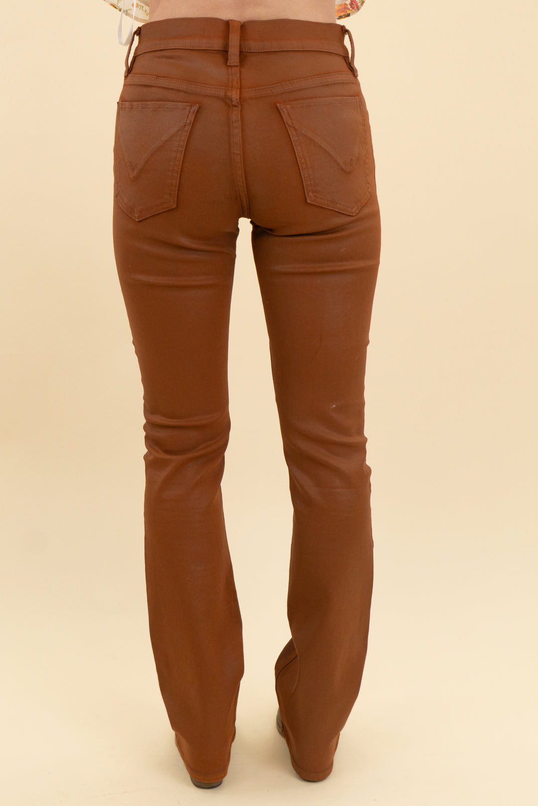 hudson barbara caramel cafe bootcut jeans (25; retail $225)