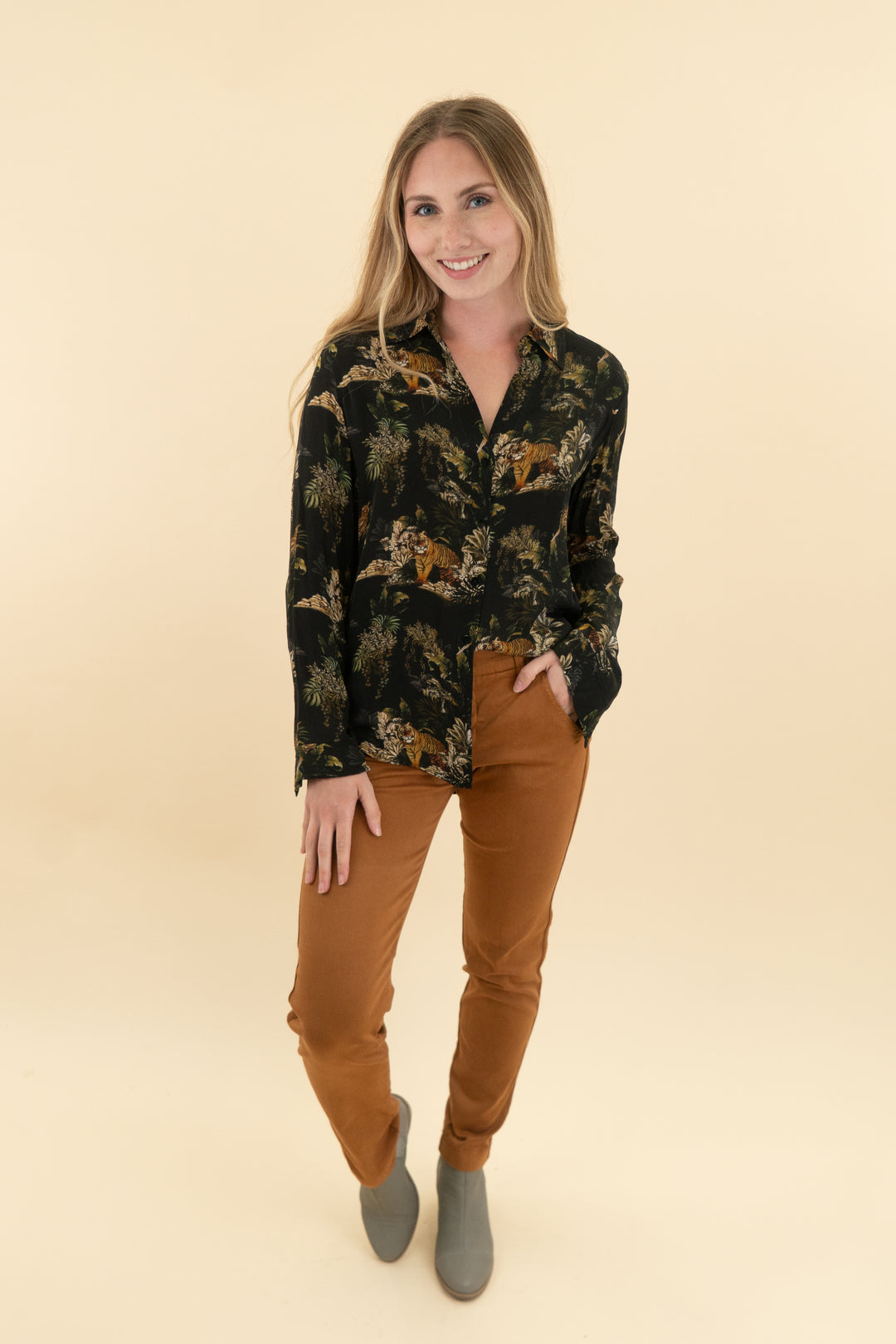 nsf rust brown skinny jeans (24; retail $350)