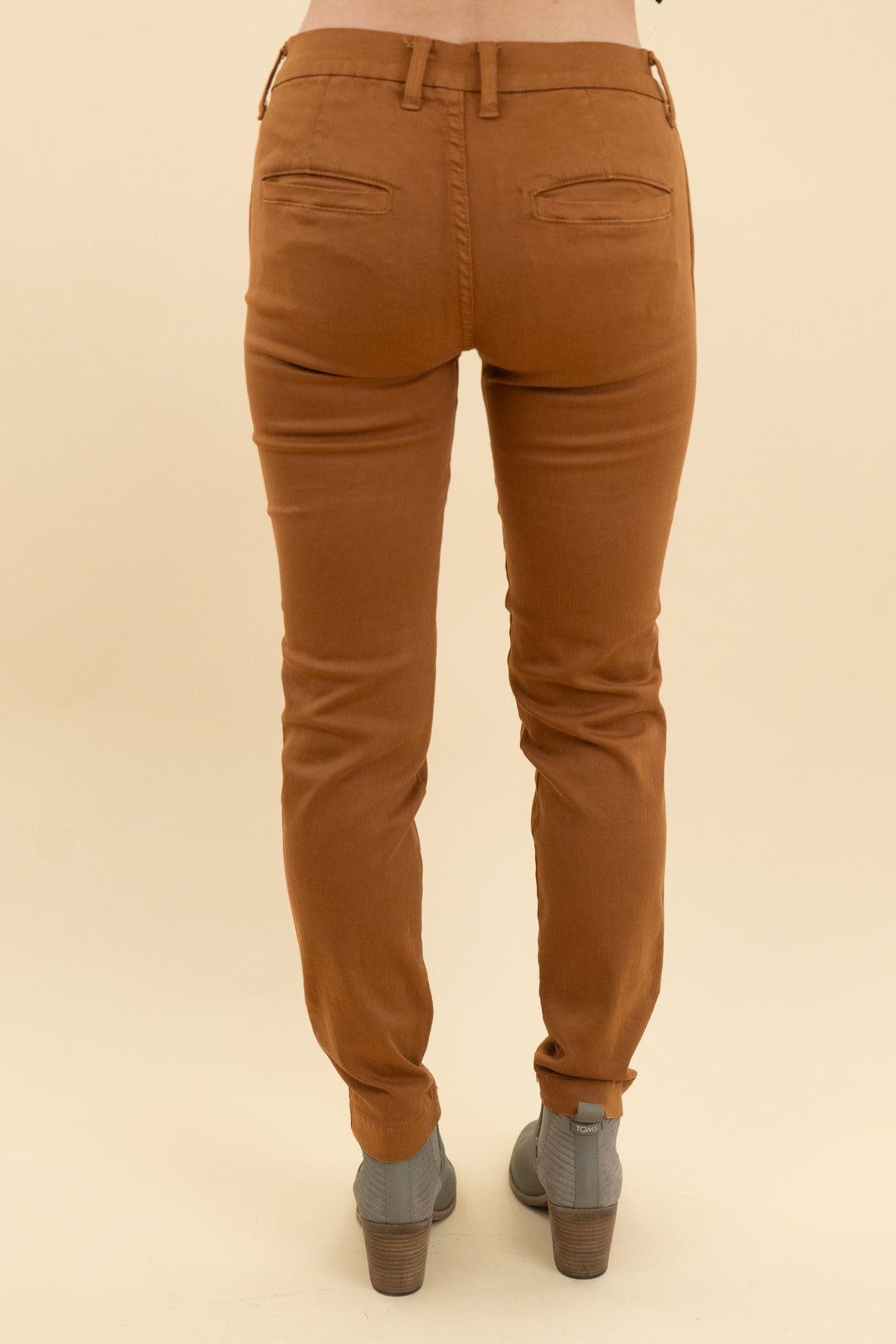 nsf rust brown skinny jeans (24; retail $350)