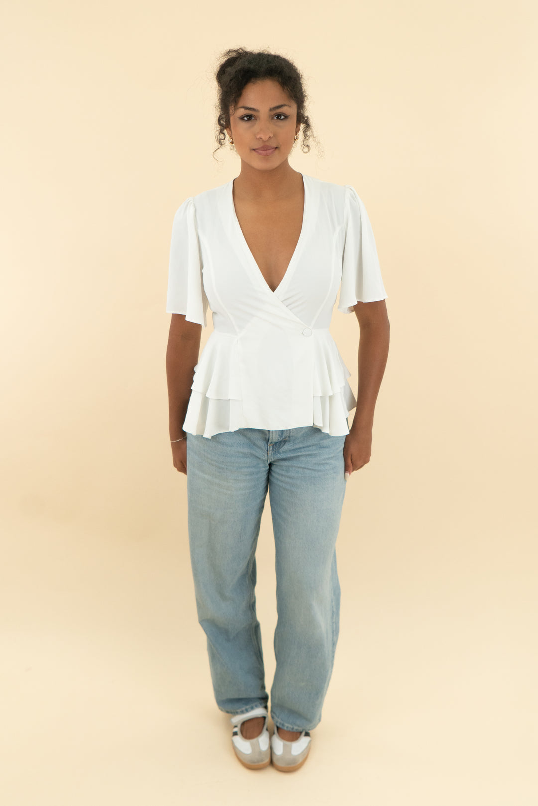 asos white short sleeve blouse (4)