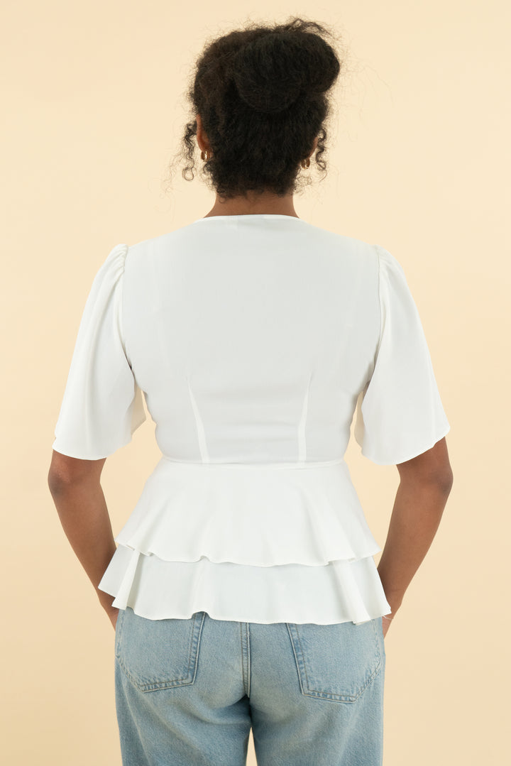 asos white short sleeve blouse (4)