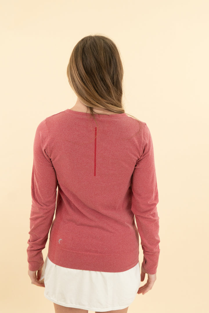zyia active coral long sleeve top (xs)