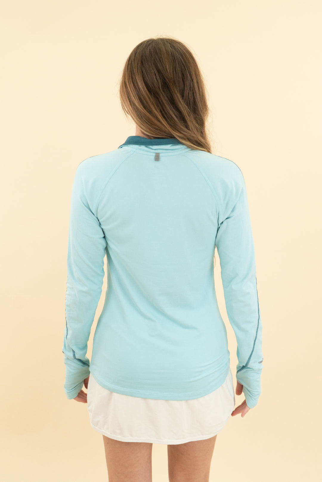 nike light blue half zip pullover (xs)