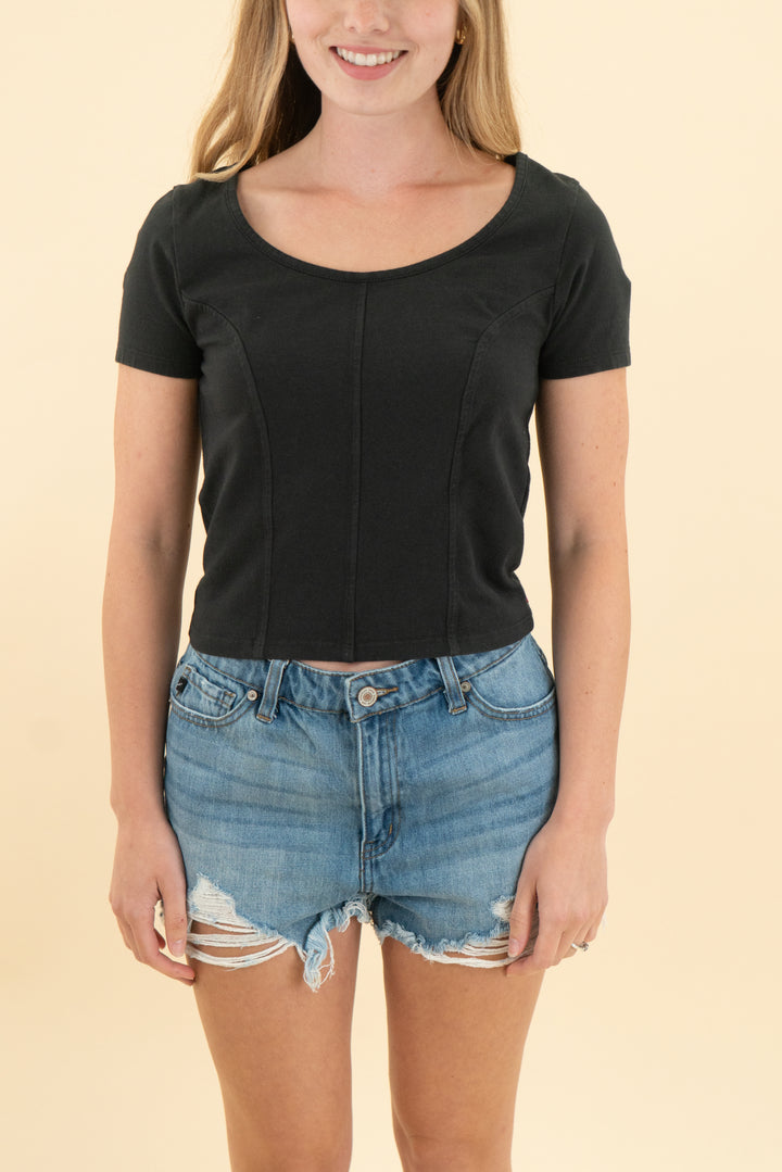 levis black short sleeve top (s)