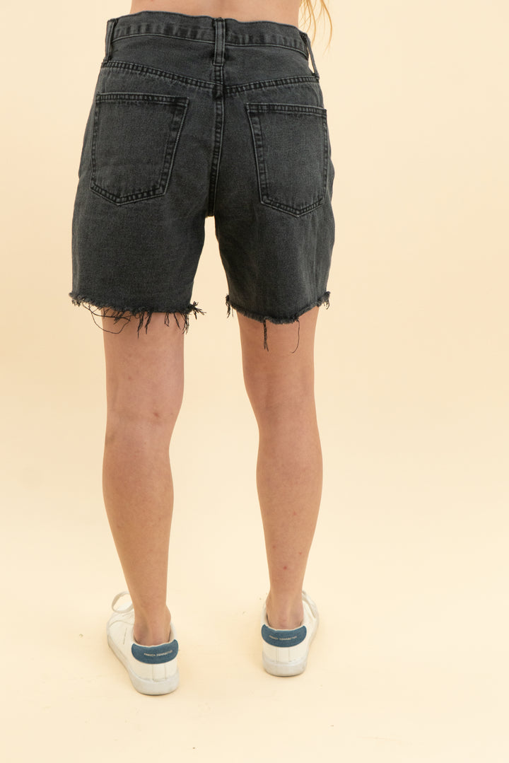 signature 8 black denim shorts (s)