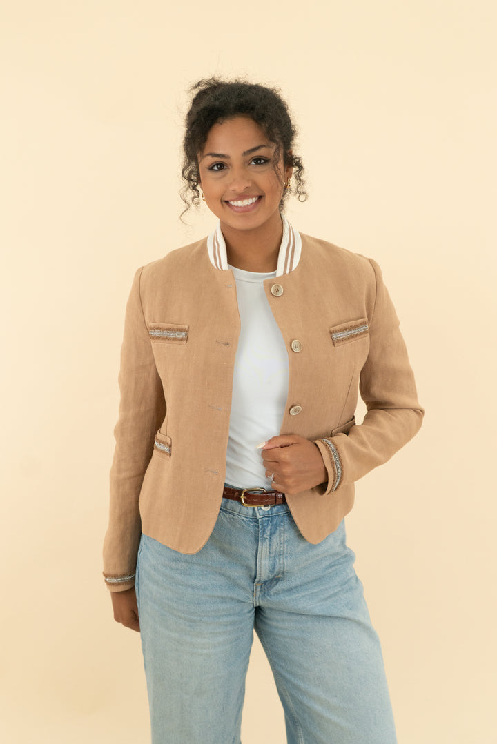 eleventy brown jacket with rhinestone detail (4)