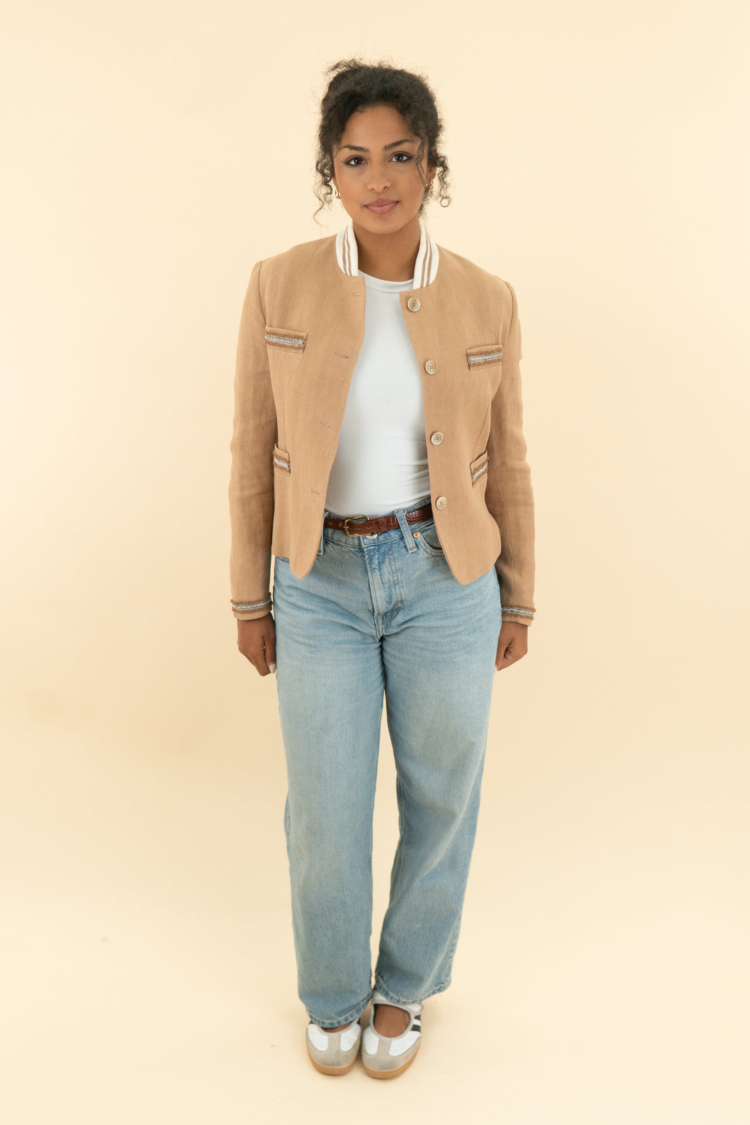 eleventy brown jacket with rhinestone detail (4)