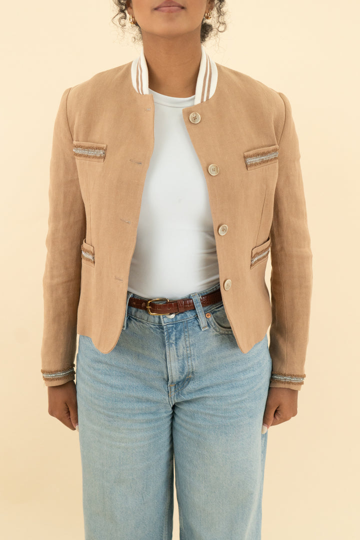 eleventy brown jacket with rhinestone detail (4)