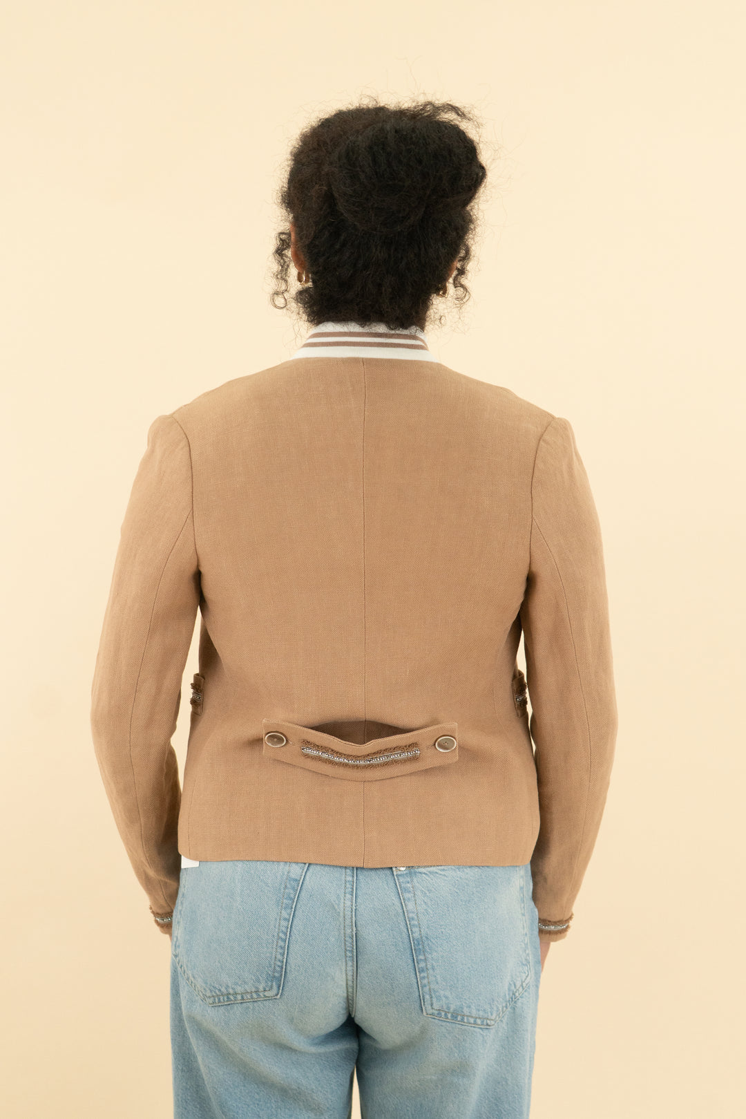 eleventy brown jacket with rhinestone detail (4)