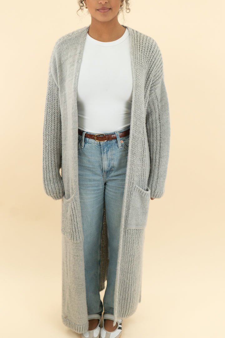 topshop heather grey cardigan (s)