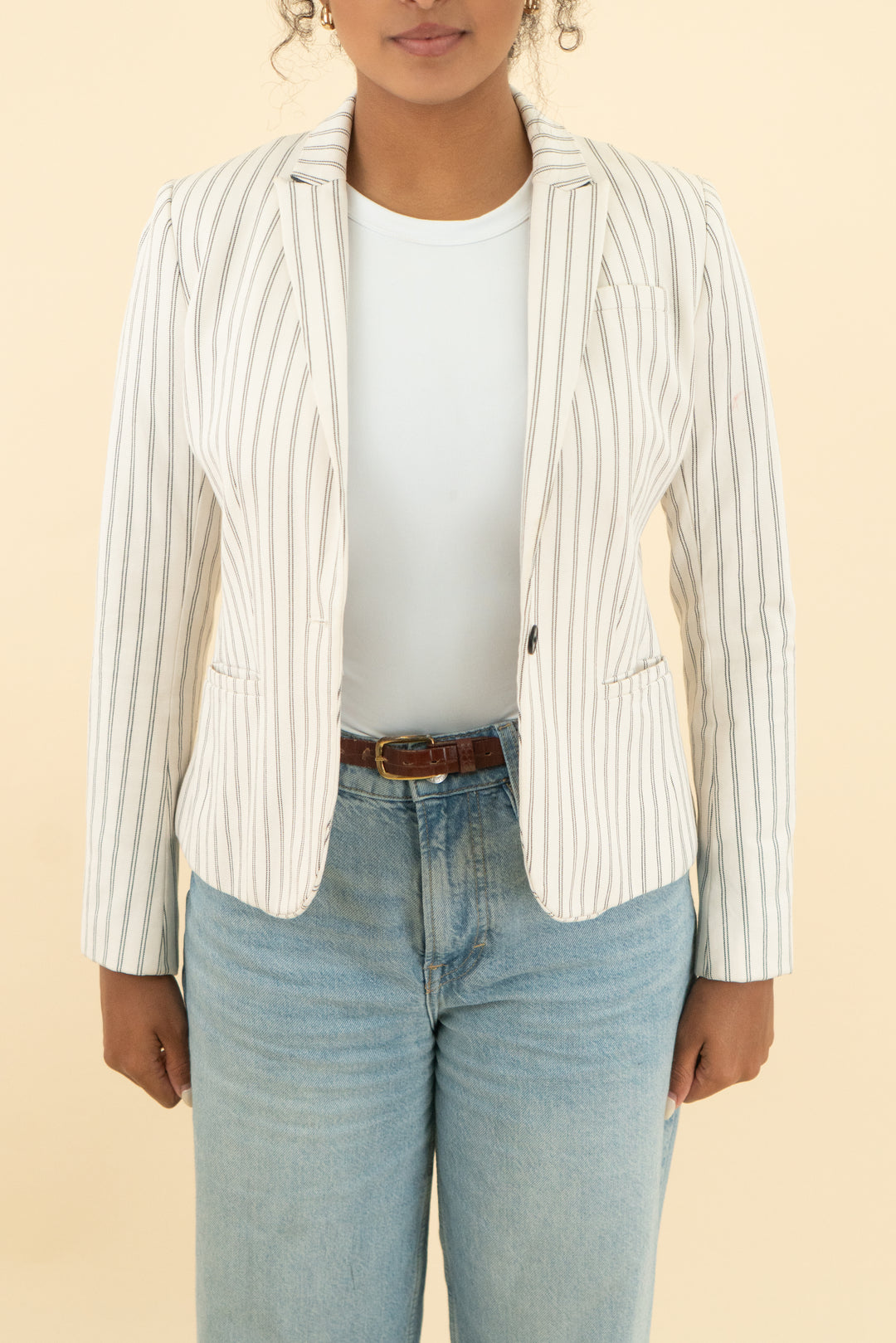 banana republic white and black striped blazer (4)