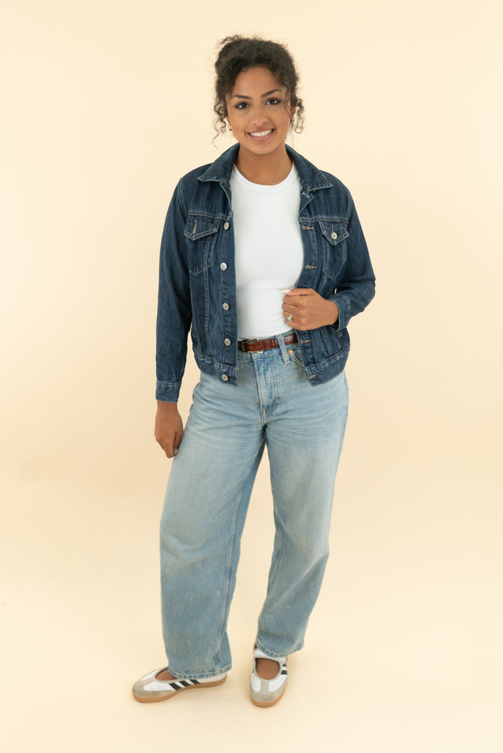 lucky brand denim jacket (s)