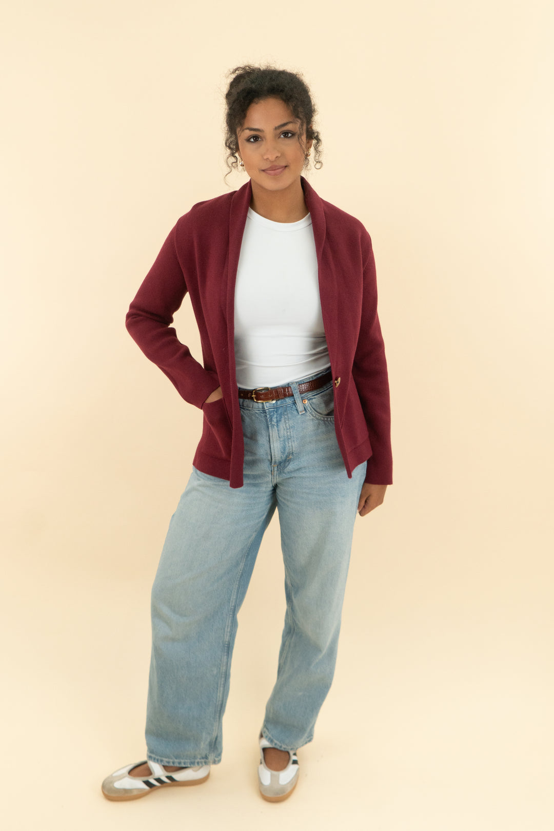 summersalt burgundy cardigan NWT (xs)