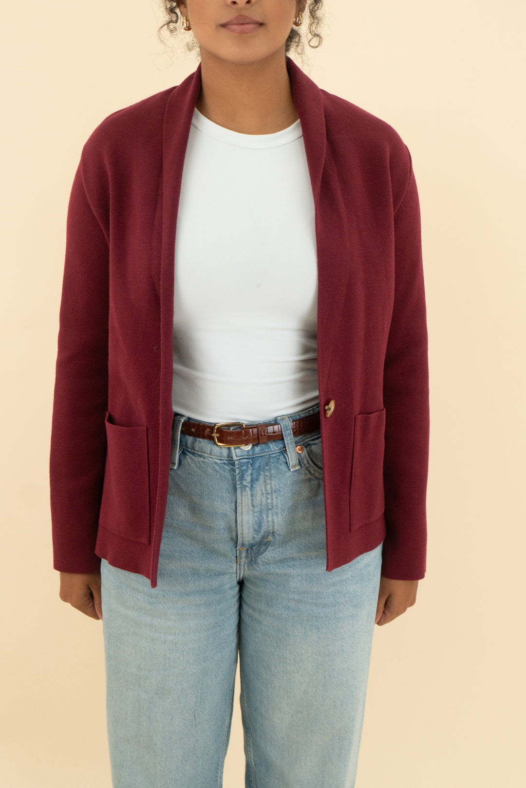 summersalt burgundy cardigan NWT (xs)