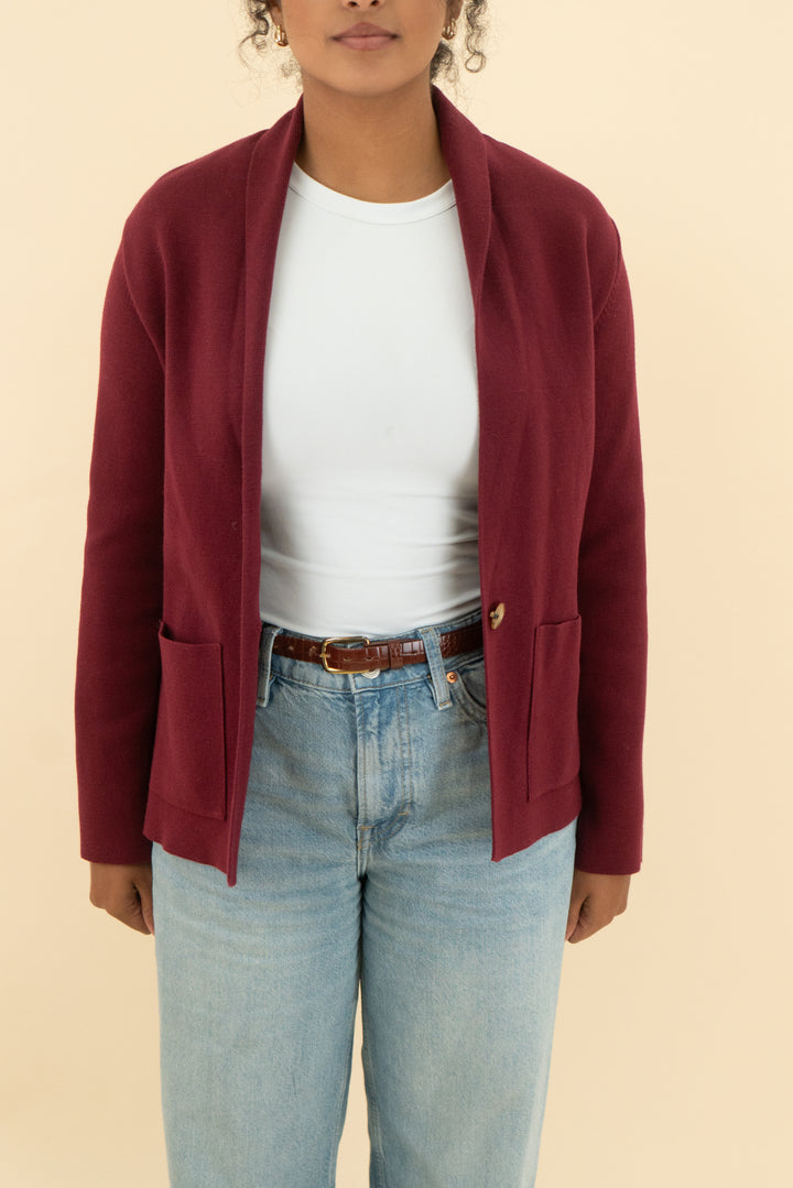 summersalt burgundy cardigan NWT (xs)