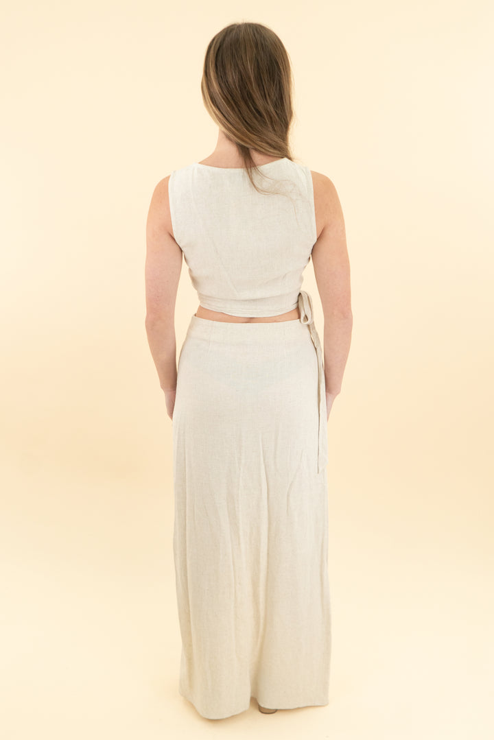 vici oatmeal skirt and tank set (xs; retail $100)
