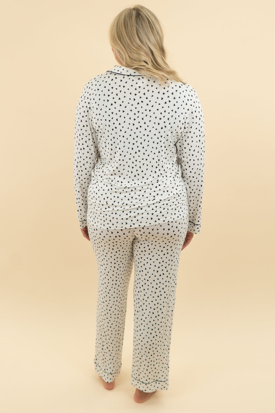 eberjey black and white pajama set (l)