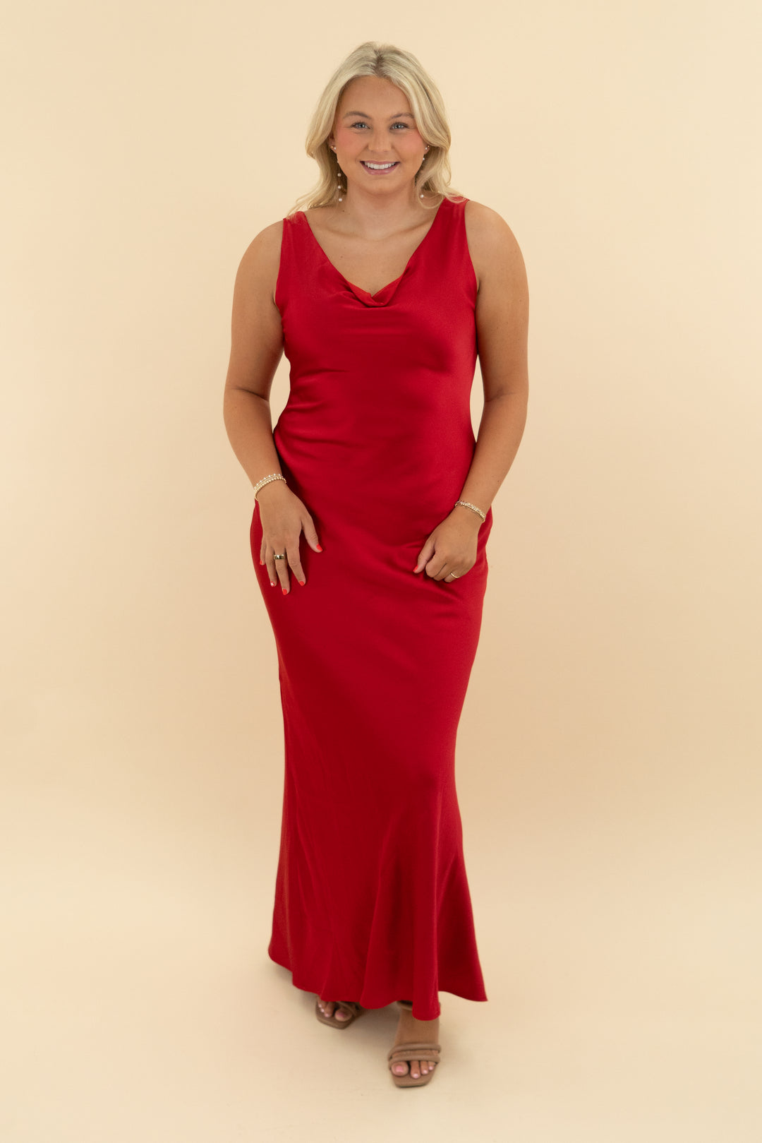 norma kamali red satin dress (40)