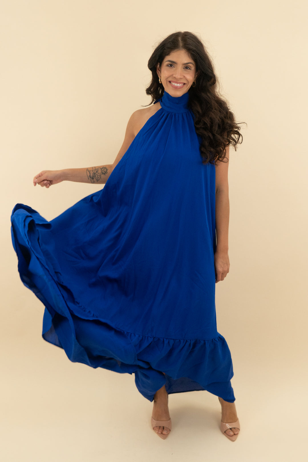 aura royal blue maxi dress (xs)