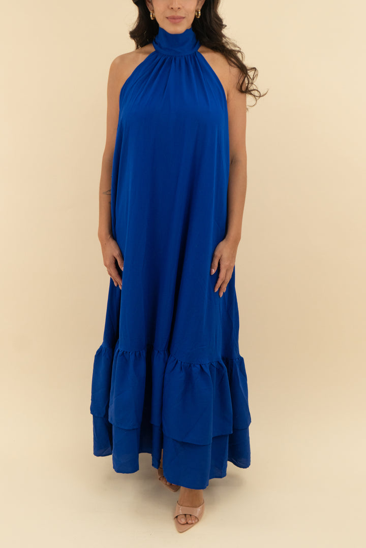 aura royal blue maxi dress (xs)