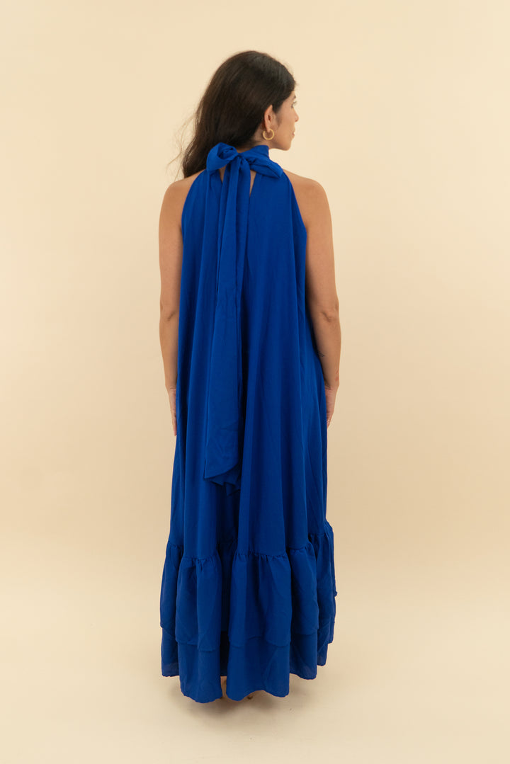 aura royal blue maxi dress (xs)