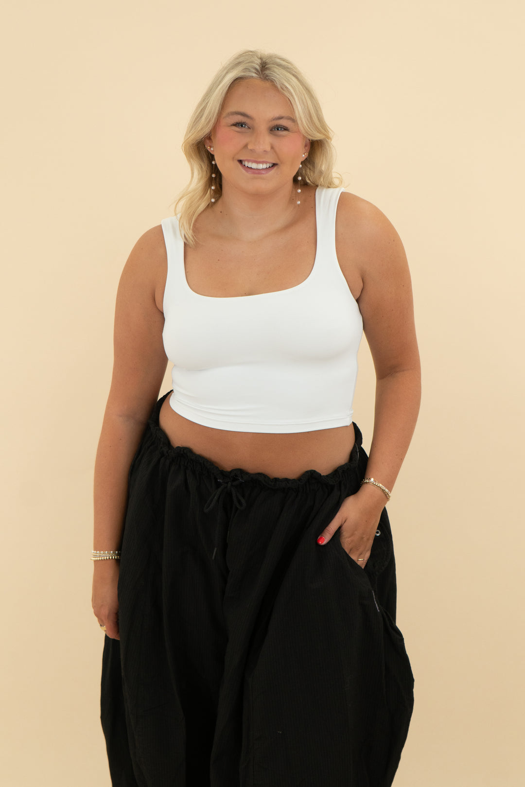 athleta white tank (m)