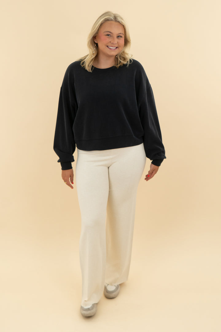 lululemon black crewneck (l)