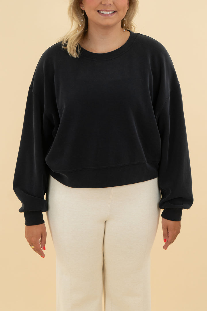 lululemon black crewneck (l)