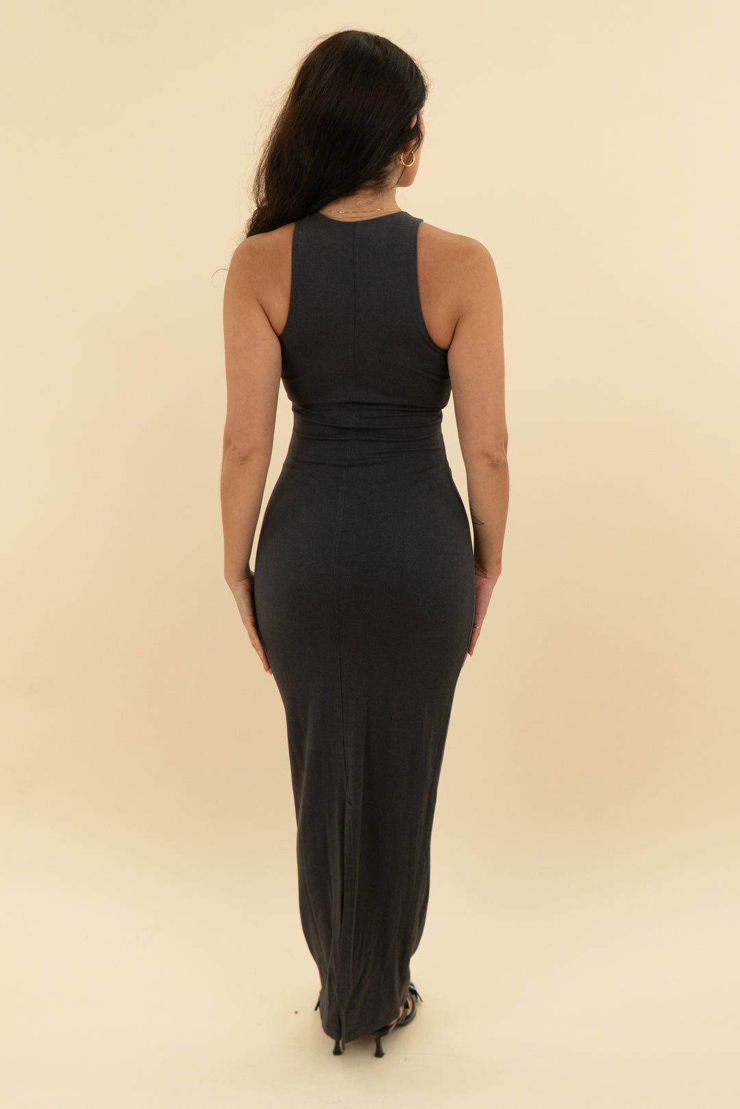 skims grey tank maxi dress nwt (s; retail $125)