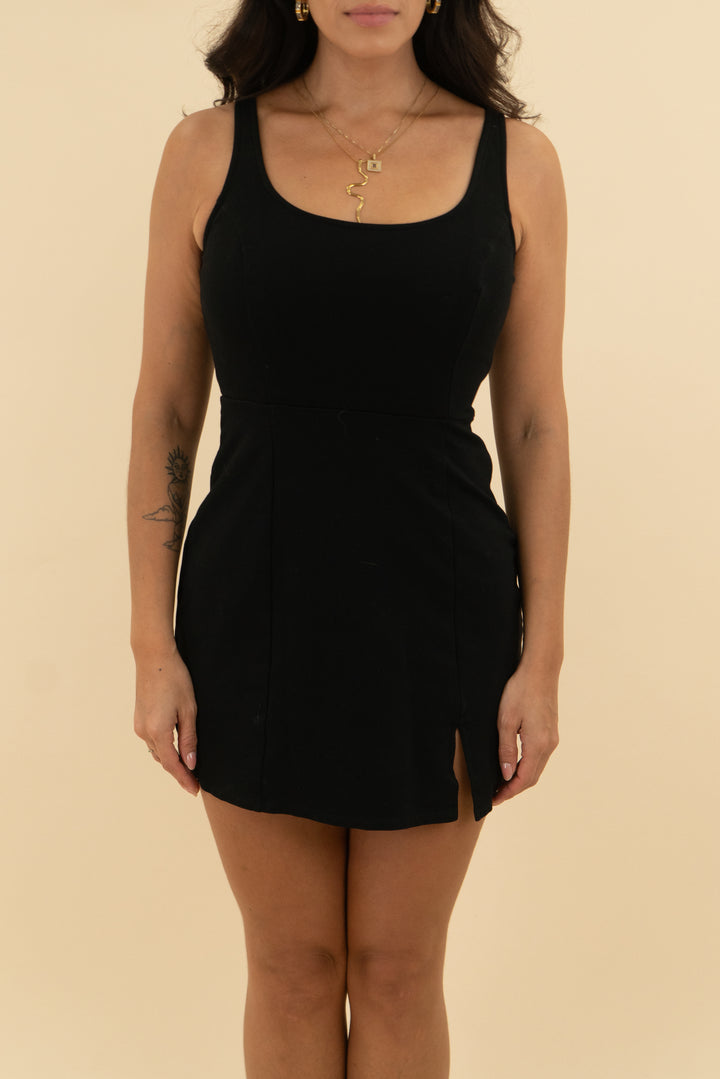 lulu's black tank mini dress (s)