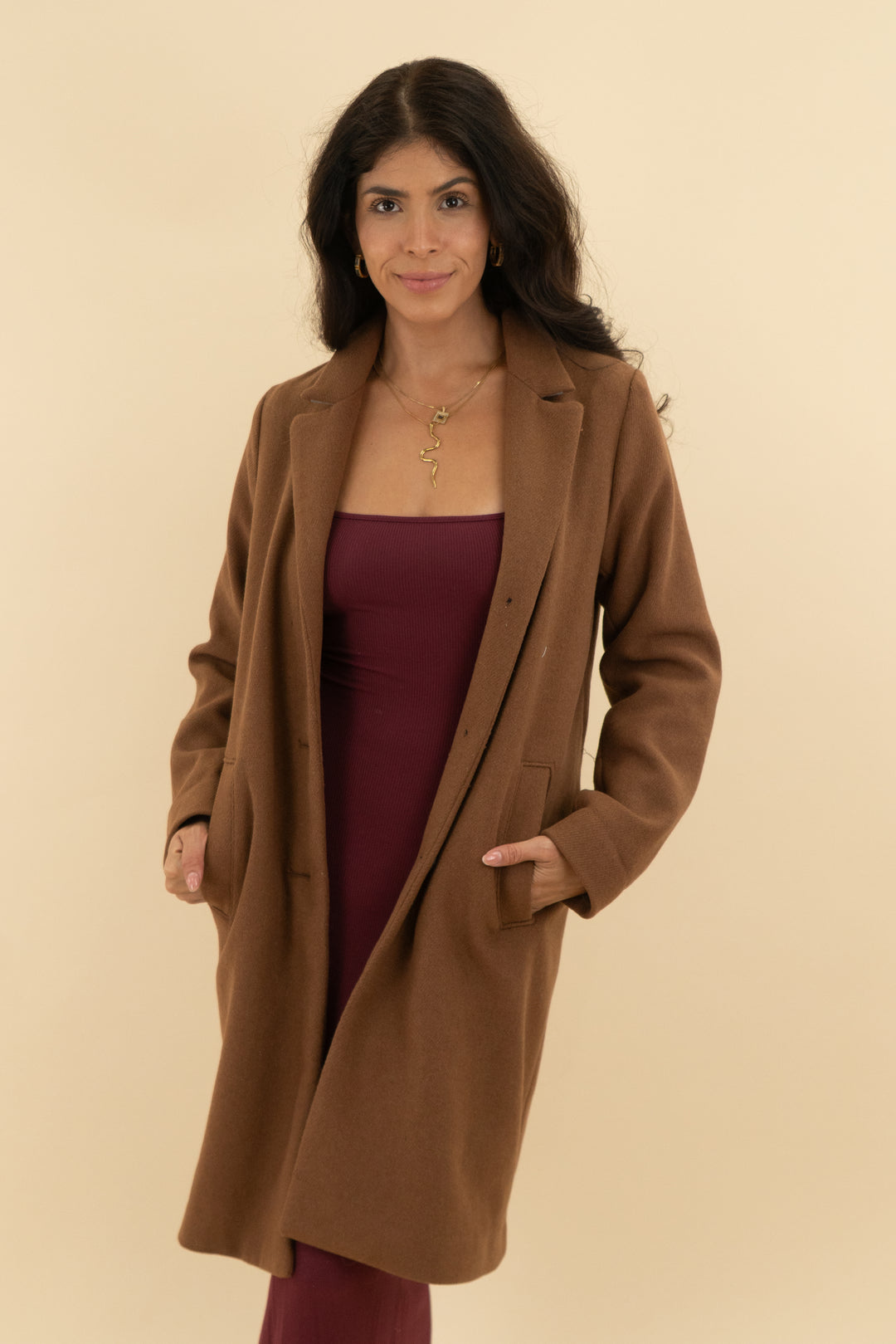 abercrombie & fitch brown coat (m)
