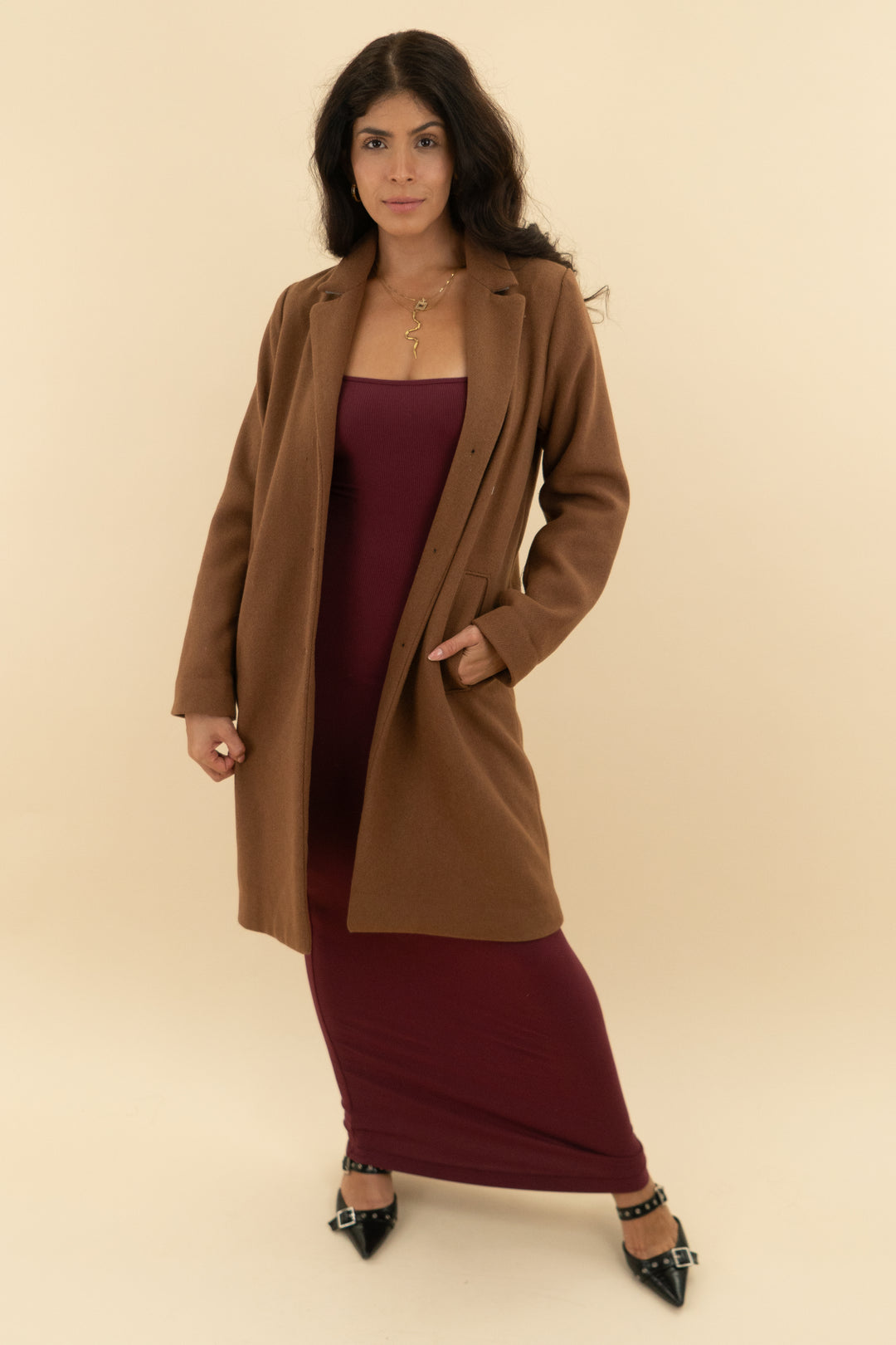 abercrombie & fitch brown coat (m)