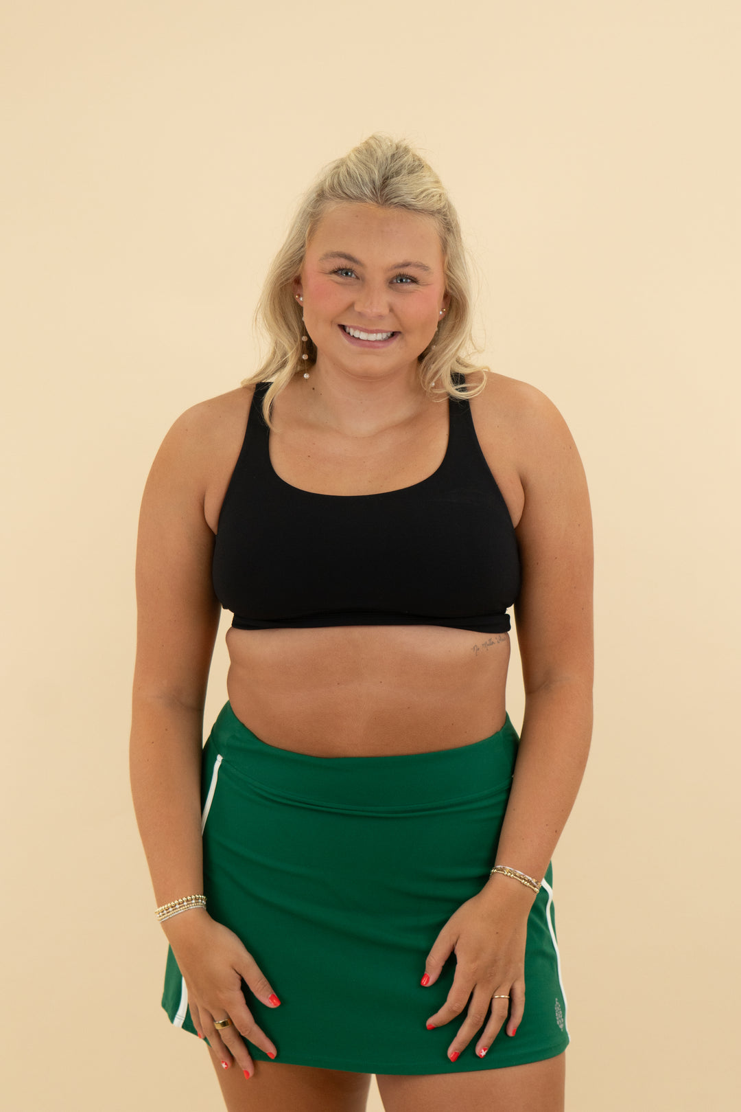 lululemon black criss cross sports bra (m)
