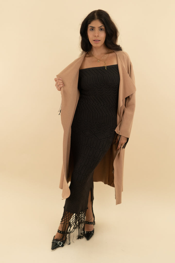 sndys camel oversized cardigan (s)
