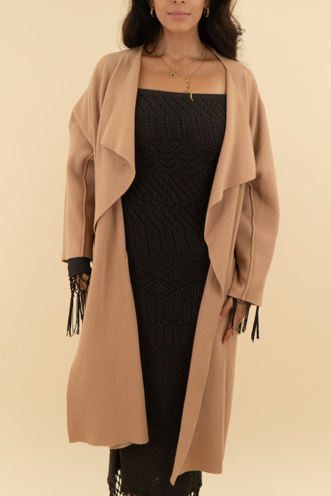 sndys camel oversized cardigan (s)