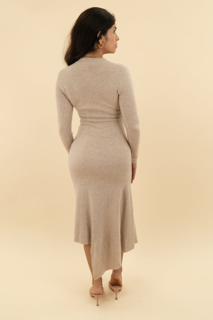 l'academie oatmeal sweater dress (xs)