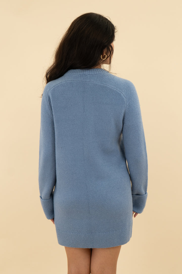 abercrombie & fitch powder blue sweater dress nwt (xst, retail $70)