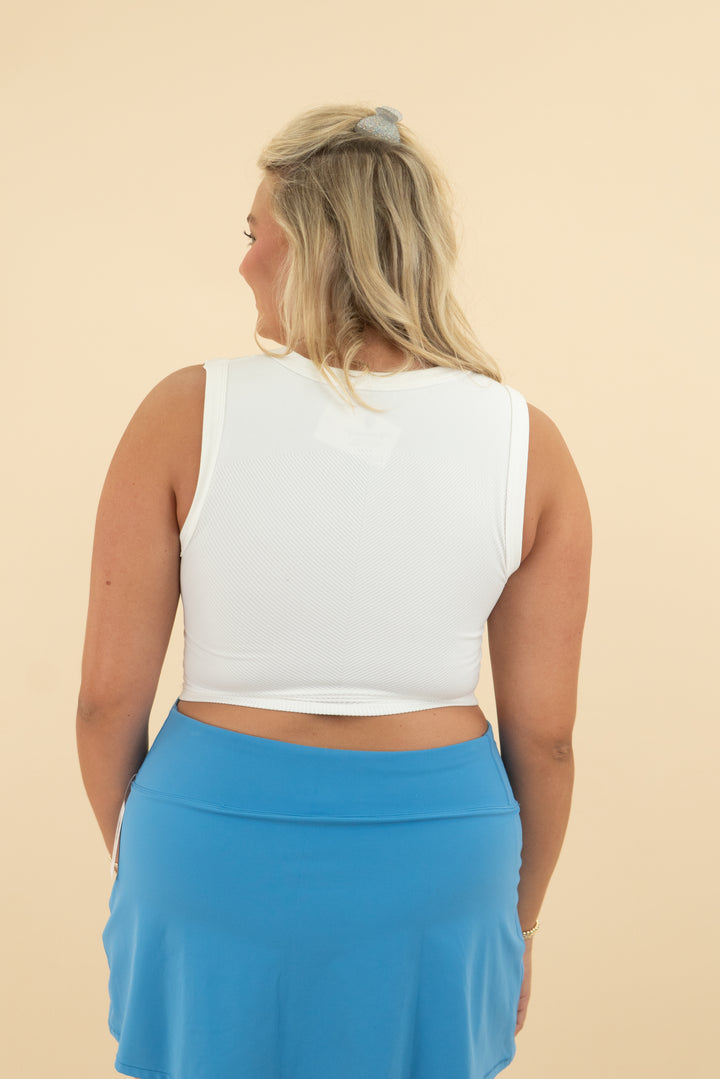 fp movement white ribbed tank (m/l)