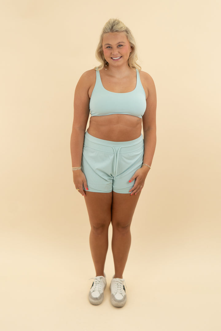 vuori icy blue sports bra (l)