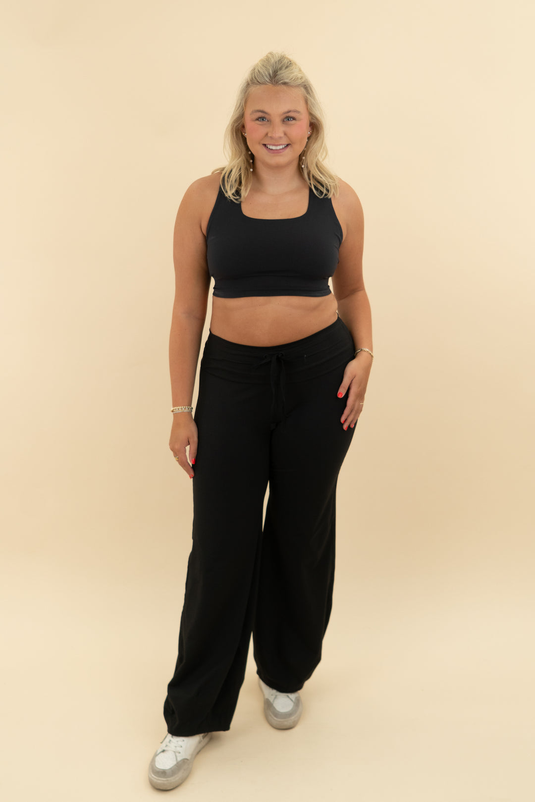 free people movement black sports bra (m)