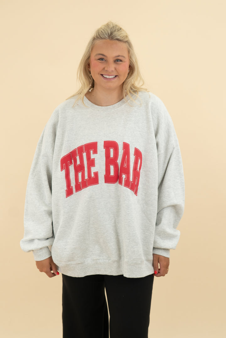 the bar heather grey sweatshirt (xxl)