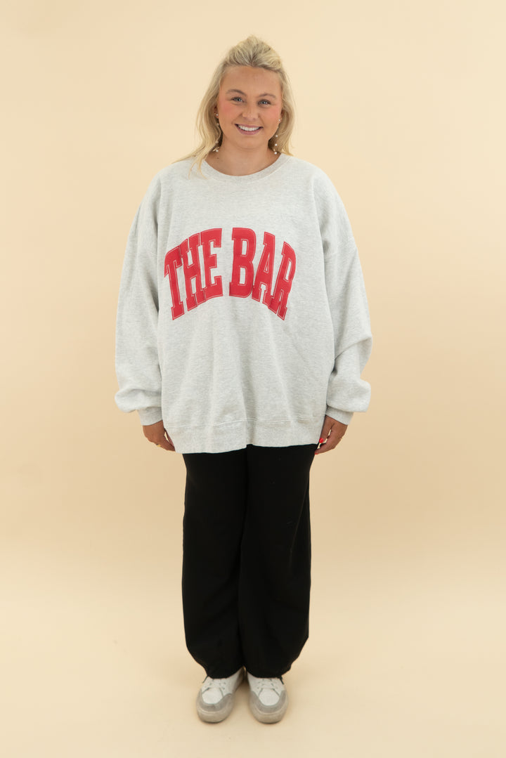 the bar heather grey sweatshirt (xxl)