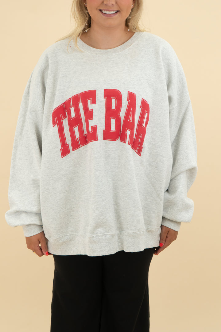 the bar heather grey sweatshirt (xxl)
