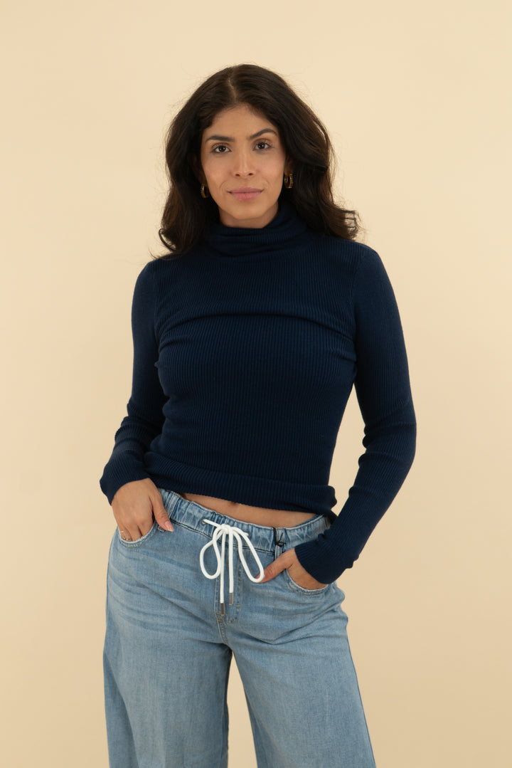 suuksess navy turtleneck (s)