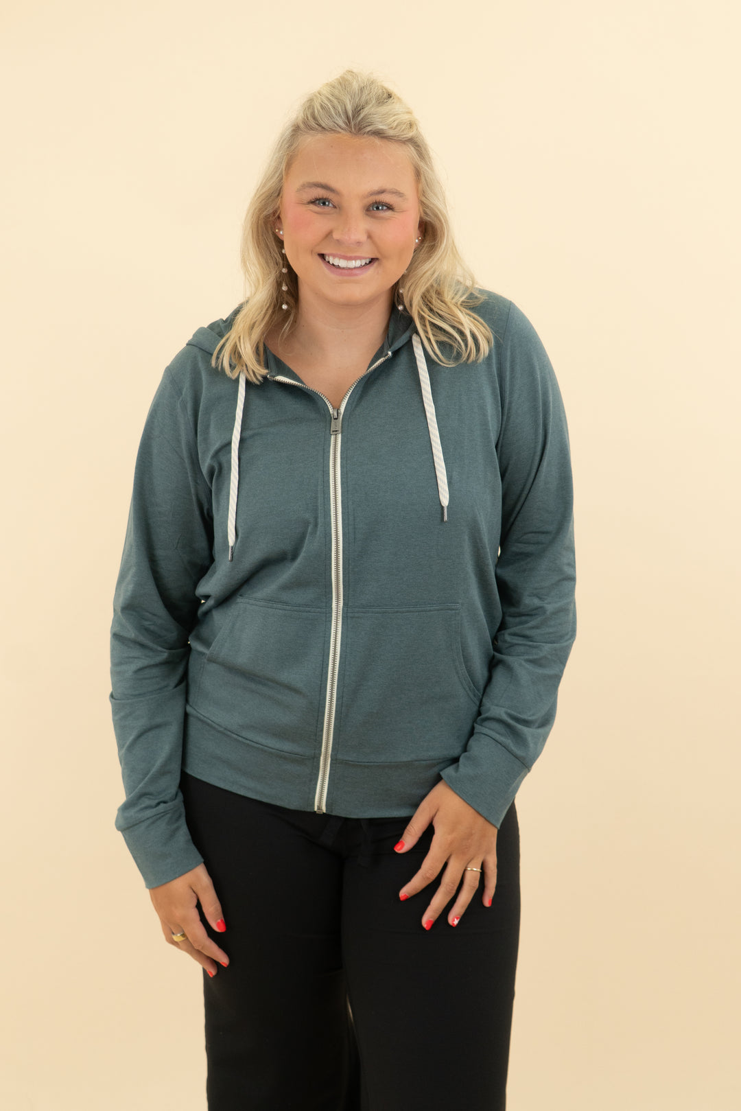 vuori turquoise zip up (xl)