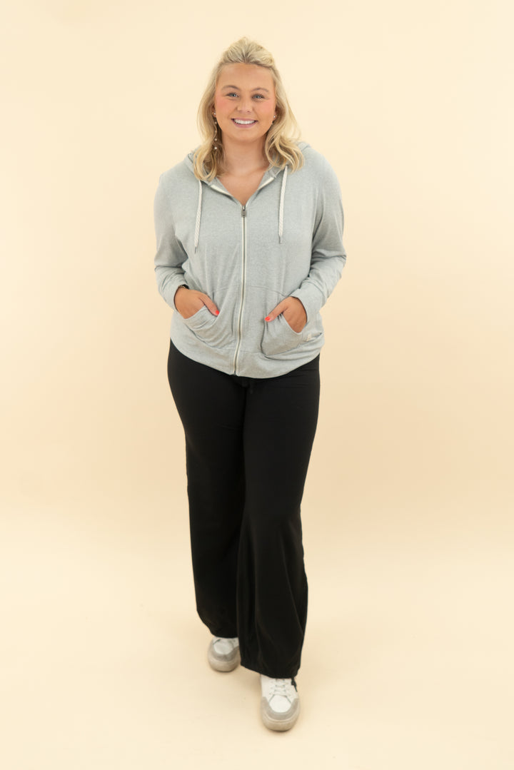 vuori heather grey zip up (xl)