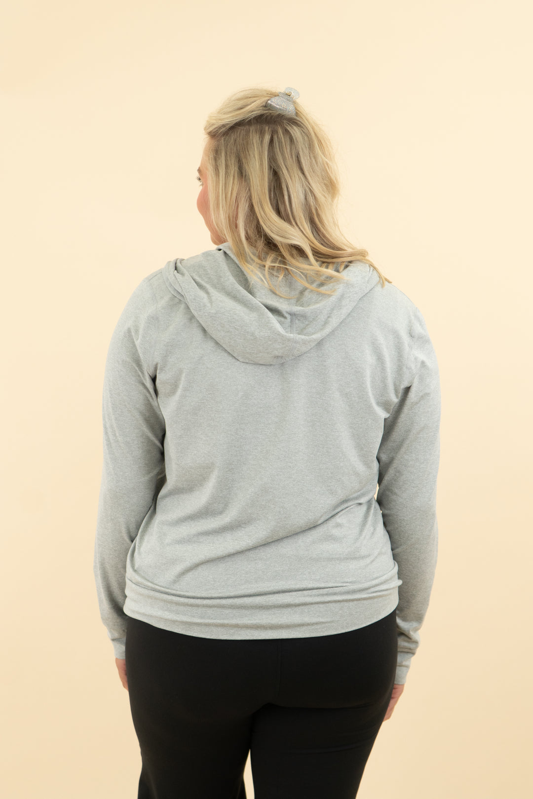 vuori heather grey zip up (xl)