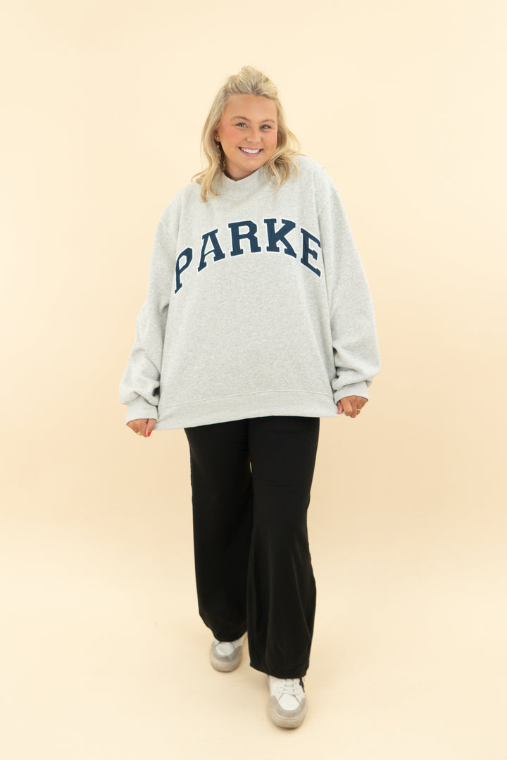 parke light grey/ navy mock neck (xxl)