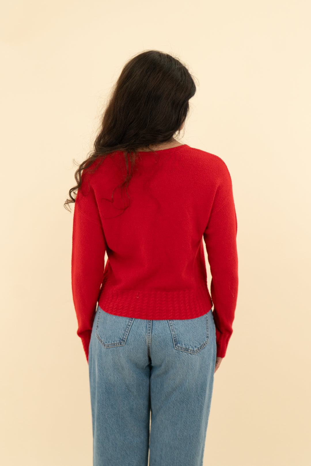 universal thread red vneck sweater (xs)